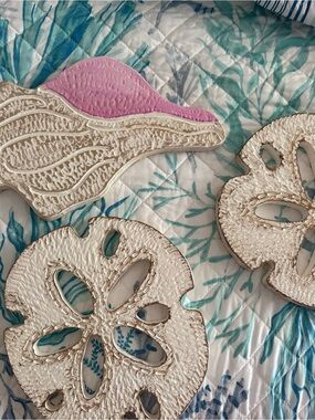 Coastal Sand Dollar & Shell Wall Decor - Pink Accent